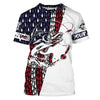 Walleye Fishing Angler American flag Customize Name All over printed UV Protection Shirts Cornbee