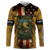 Flathead Catfish Fishing American flag Custom Name 3D All over printed UV protection Shirts Cornbee