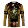 Mens Flathead Catfish Fishing American flag UV protection Long sleeves Shirt - Personalized Fishing Gifts Cornbee