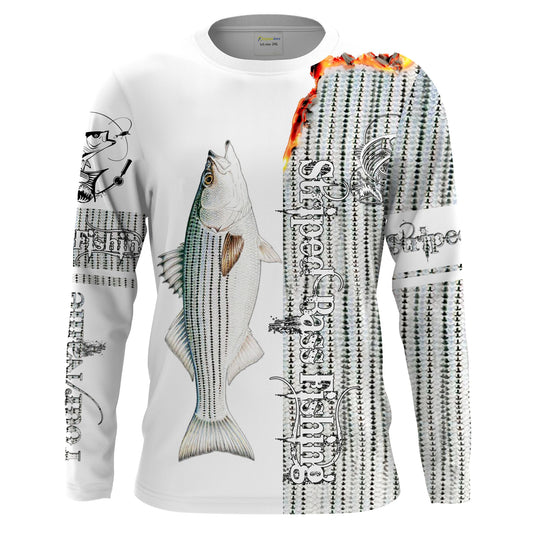 Beautiful Striped Bass Fishing Custom Name Sun/UV Protection Cornbee