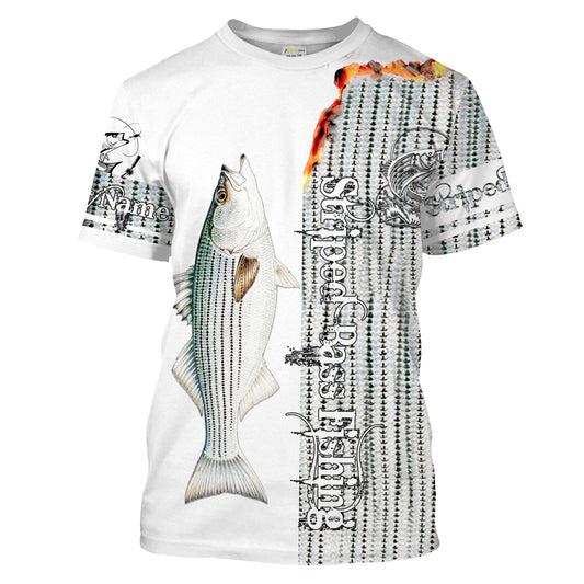 Beautiful Striped Bass Fishing Custom Name Sun/UV Protection Cornbee