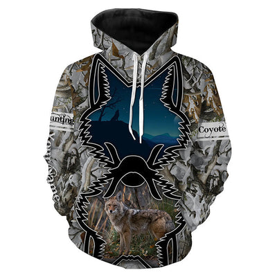Cornbee Coyote Hunting Camo Custom Name 3D Shirts, Fishing Hoodie Hu0112