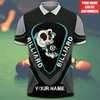 Personalized Name Billiard All Over Printed Skull With Ball 8  Unisex Shirt Cornbee