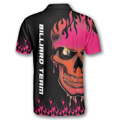 Cornbee Fire Skull Billiard Personalized Name Shirt