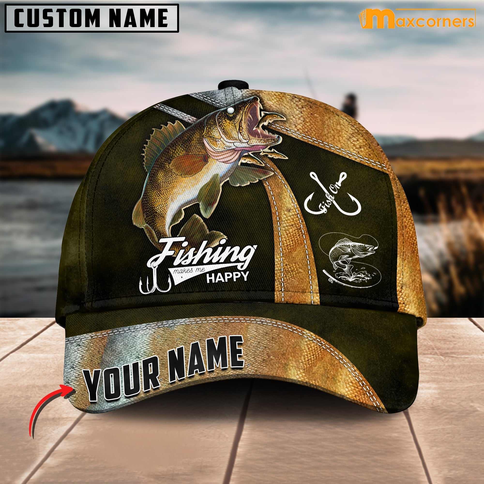 Cornbee Personalized Walleye Fishing Classic Cap