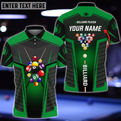 Personalized Name Green Billiard Balls All Over Print  Unisex Shirt Cornbee