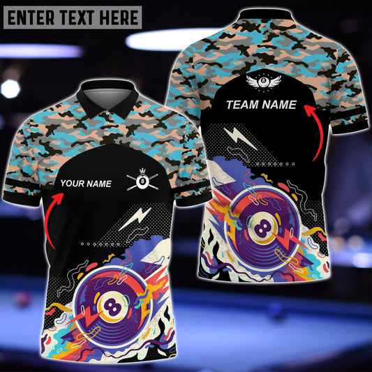 Personalized Name 8 Ball Color  3D All Over Print Shirt Cornbee