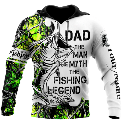 Cornbee Custom Name Dad Bass Fishing Tattoo So0501