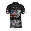 Woman Want Me Fishes Fear Me Black Version Polo Shirt, Fish Skeleton Reaper American Flag Polo Shirt, Best Fishing Shirt For Men Cornbee