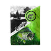 Largemouth bass fishing fish on green Fleece Blanket, Bass fishing blanket Cornbee