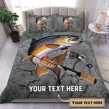 Personalized Fishing Bedding Set, Personalized Gift for Fishing Lovers26 Cornbee