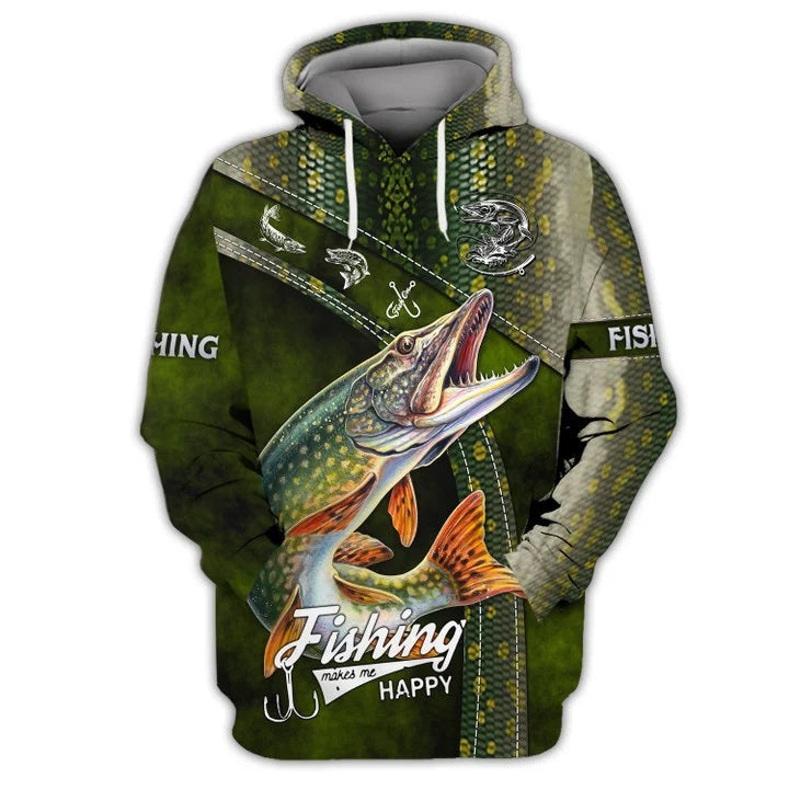Cornbee Pike Fishing 3D Shirt