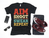 Aim Shoot Swear Repeat Billiards Shirt / Pool Gifts / Billiards Player Gift / Pool Game / Billiard Lover / Sports Shirt / Tank Top / Hoodie Cornbee