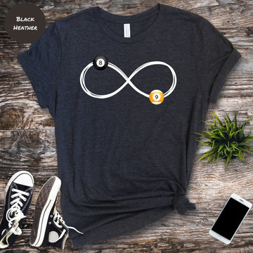 Infinity symbol pool shirt, Billiards Shirt, Billiards Gift, Pool Player Shirt, Billiards T-Shirt, pool player,Pool Player Gift,8 ball 9ball Cornbee