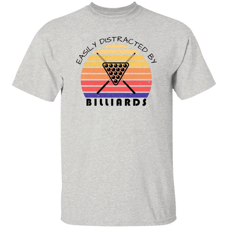 Easily Distracted by Billiards Hoodie, Retro Sun Distracted by Billiards Hoodie, Billiards Hoodie, Gift for Billiards player Cornbee