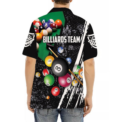 Personalized Name  Billiards Team All Over Print 3D Hawaiian Shirt Cornbee