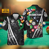 Personalized Name  Billiards Team All Over Print 3D Hawaiian Shirt Cornbee