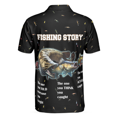 Funny Fishing Story Men Polo Shirt, Life is Full Of Important Choices Polo Shirt, Fishing Bait Pattern Polo Shirt, Funny Fishing Shirt For Men Cornbee