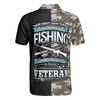 Veteran Fishing With American Flag Polo Shirt, Camouflage Veteran Fisher Sketching Polo Shirt, Patriotic Fishing Shirt For Men Cornbee