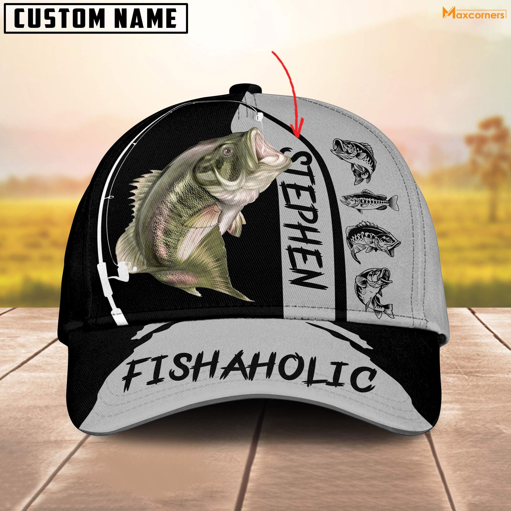 Cornbee Personalized Fishaholic Cap SO0412