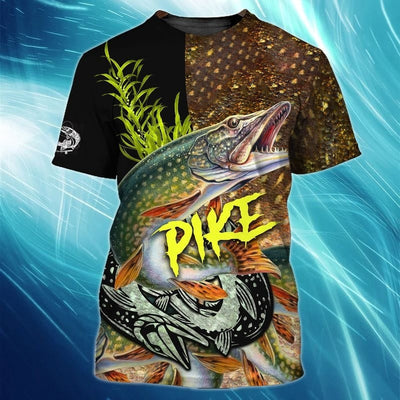 Cornbee Pike Fishing Unisex 3D Shirt