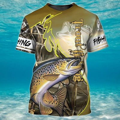 Cornbee Trout Fishing Unisex 3D Shirt