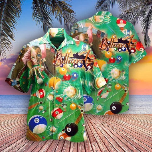 Billiard Hawaiian Shirt, Billiard It Worked In My Head Aloha Shirt For Men - Perfect Gift For Billiard Lovers Cornbee