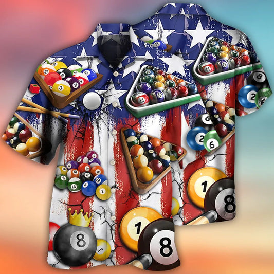 Billiard Hawaiian Shirt, Billiard Ball Aloha Hawaiian Shirt, King's Billiard Aloha Shirt For Men - Perfect Gift For Billiard Lovers, Billiard Players Cornbee